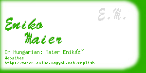 eniko maier business card